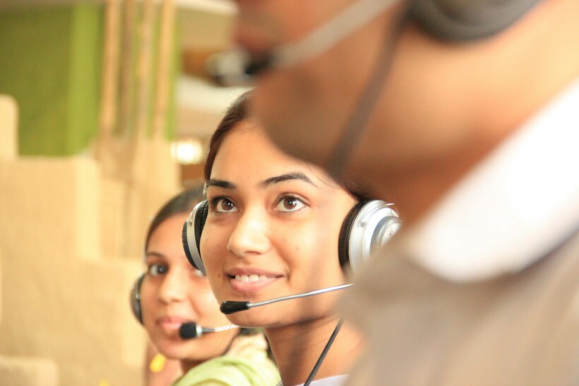 Customer service agents answering customer calls