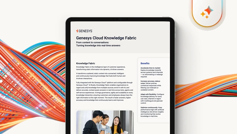 Genesys cloud knowledge fabric